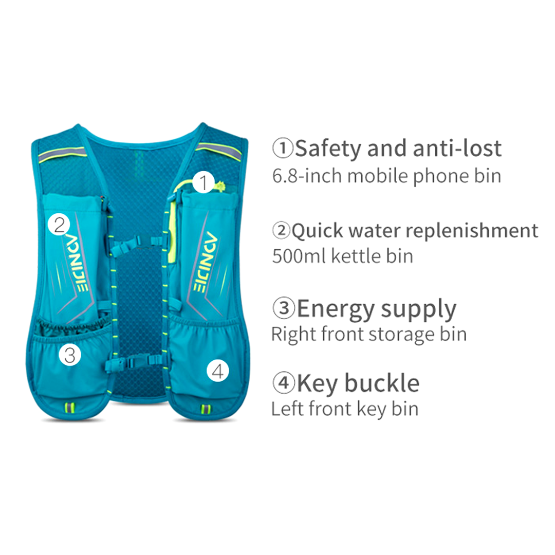 AONIJIE C9107 Hydration Backpack Vest 5L Marathon Running