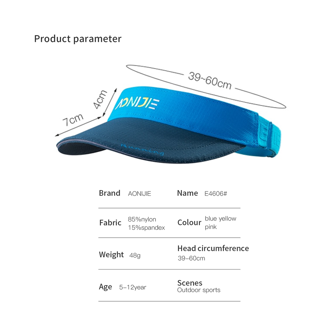 AONIJIE E4606 Kids Visor Hat Quick Dry - Topi Anak Lari Sepeda