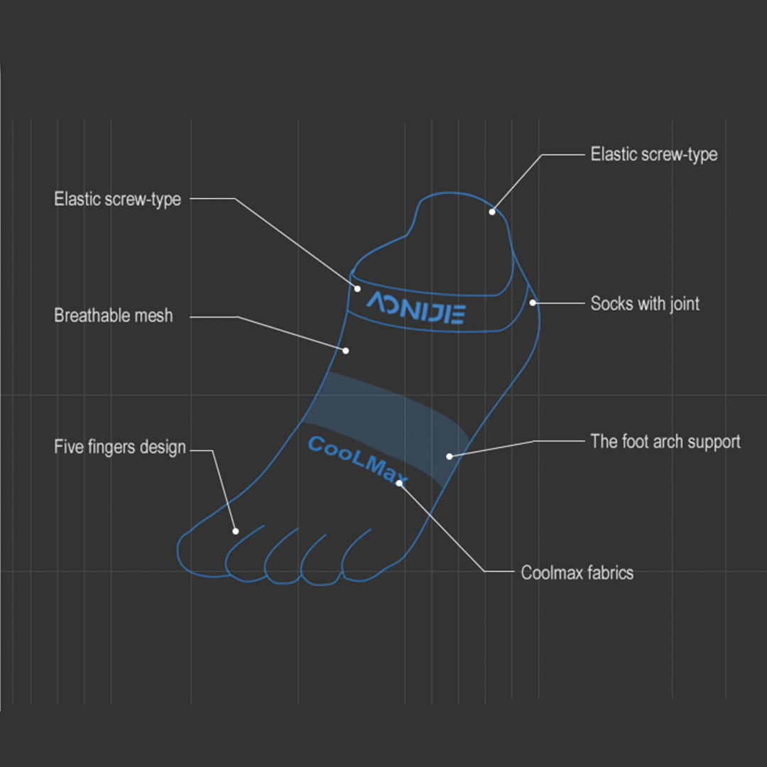 AONIJIE E4110S Running Toe Socks - Kaos Kaki Jari - Running | Cycling