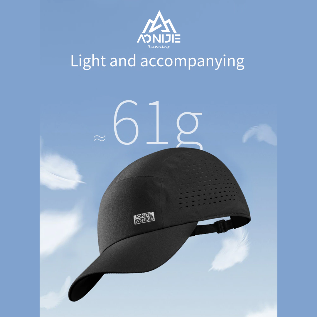 Aonijie E4608 Cap Hat Quick Dry - Sports Golf Running Outdoor Hats - BLACK