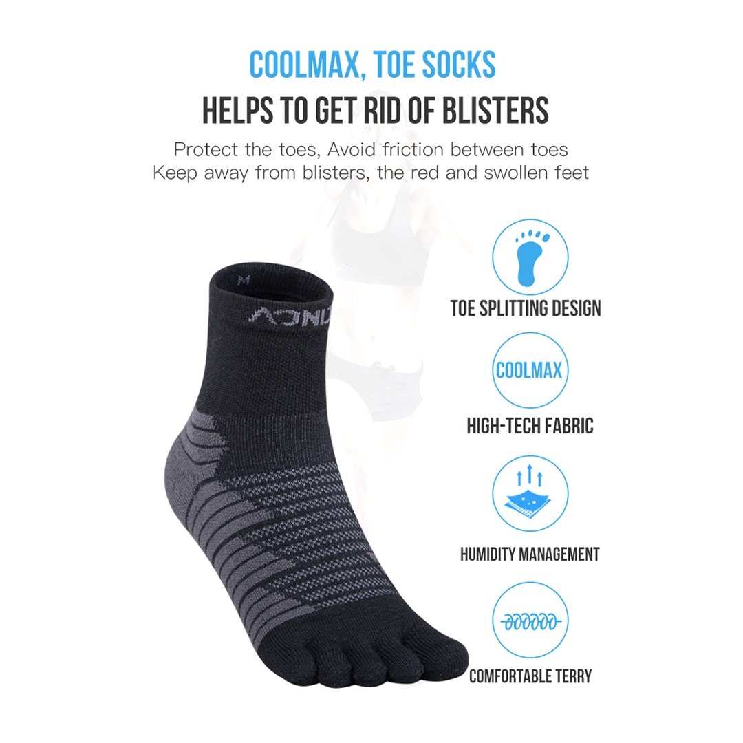 AONIJIE E4819 Running Toe Socks - Kaos Kaki Jari Lari Sepeda Olahraga