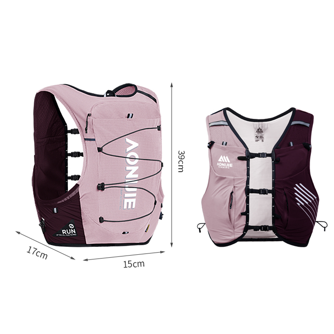 Aonijie C9116 Hydration Backpack Vest - 10 Liter Trail Running Sports - Pink Redwine