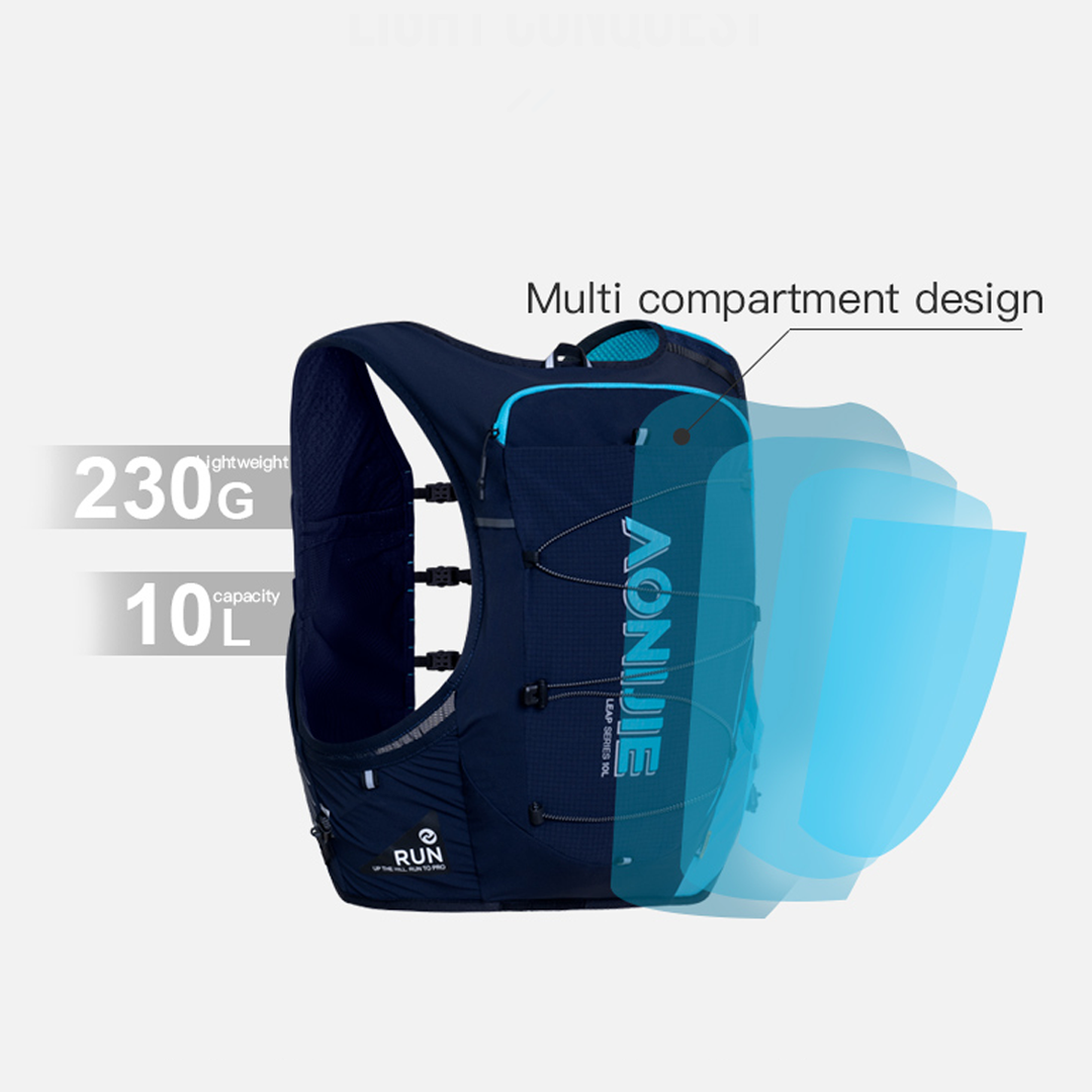 Aonijie C9116 Hydration Backpack Vest - 10 Liter Trail Running Sports - NAVY