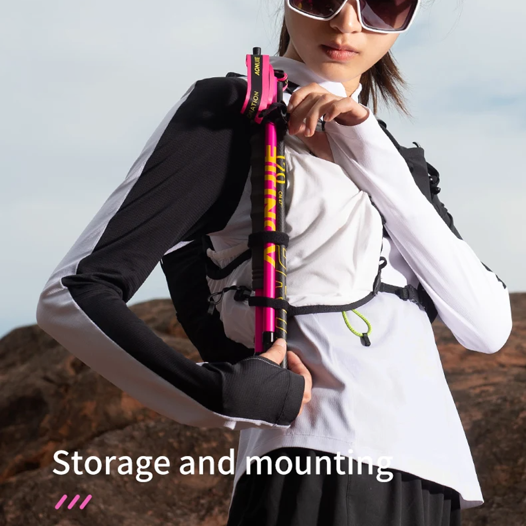 AONIJIE Foldable Carbon Trekking Pole E4214 - Trail Running Hiking Outdoor