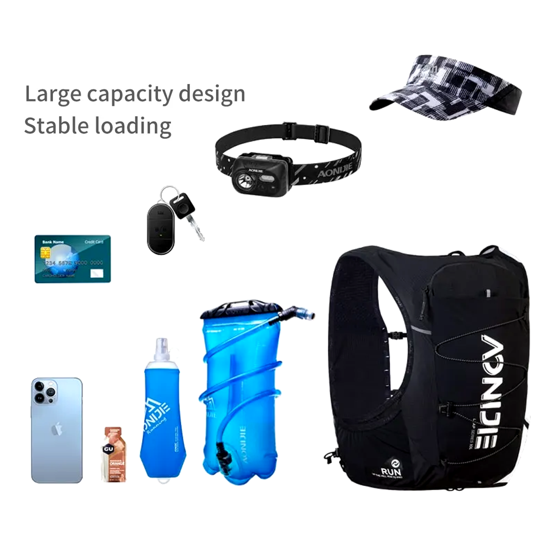 Aonijie C9116 Hydration Backpack Vest - 10L Trail Running - Black
