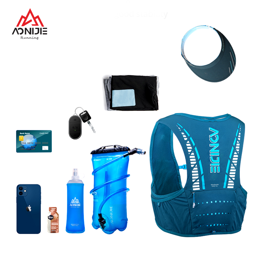 Aonijie Hydration Backpack Vest C933S - 5L Trail Running - BLUE