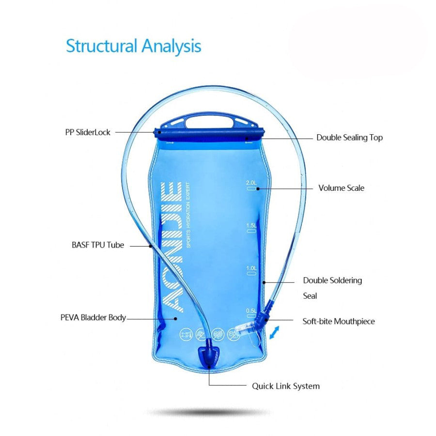 AONIJIE SD51 1L 1.5L 2L 3L - Foldable Water Bladders Outdoor Camping Hiking Travelling Hydration Pack Storage Bag