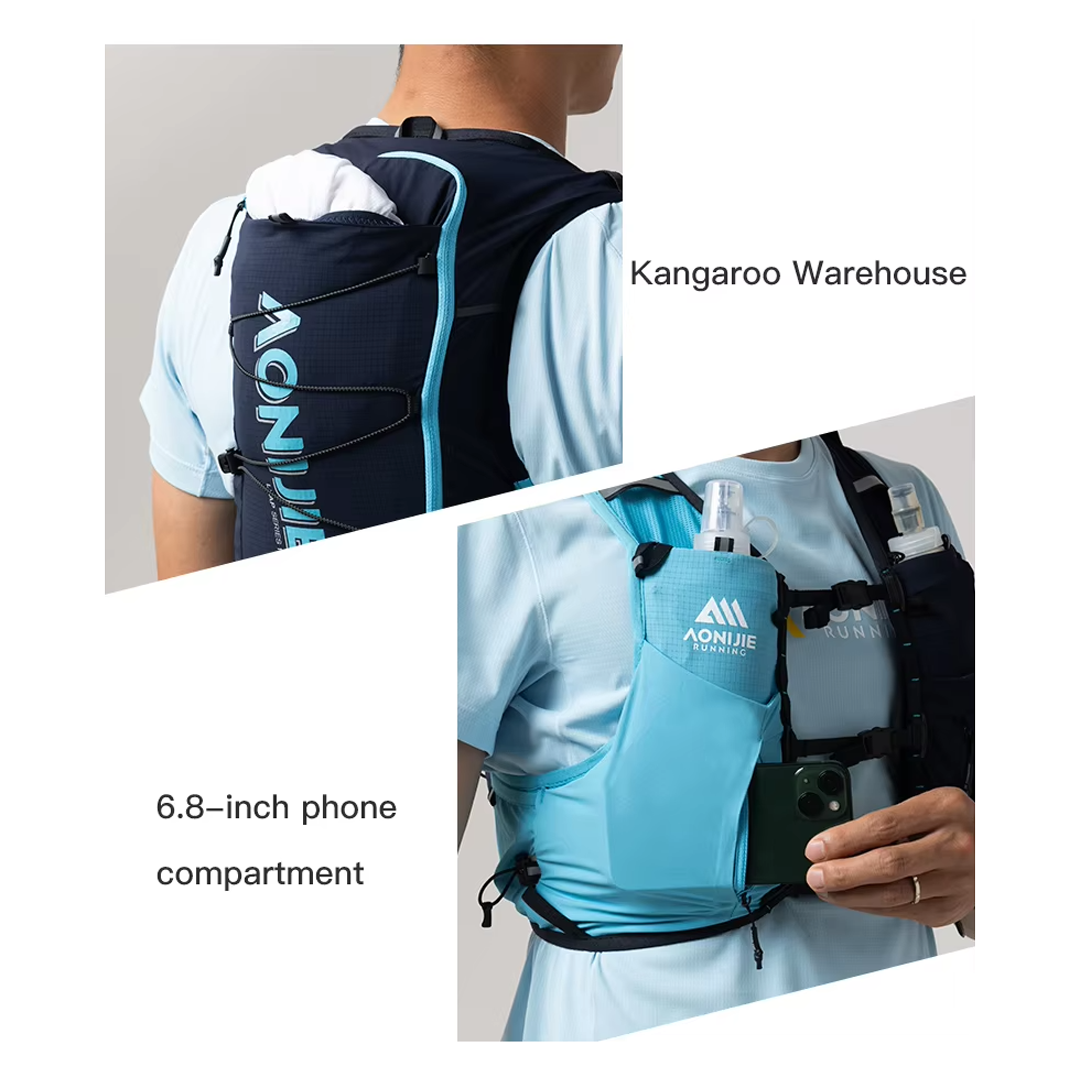 Aonijie C9116 Hydration Backpack Vest - 10 Liter Trail Running Sports - NAVY