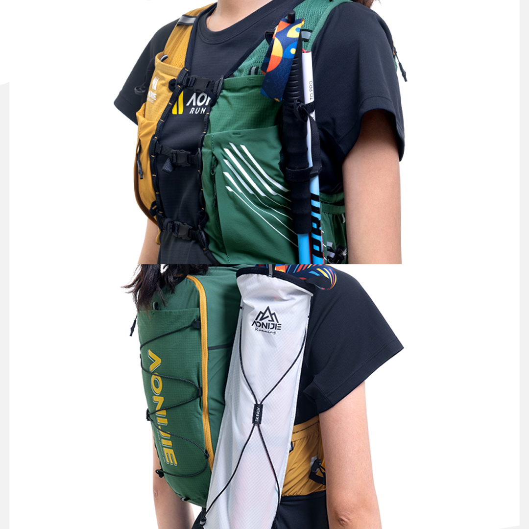 Aonijie C9116 Hydration Backpack Vest - 10 Liter Trail Running Sports - Green