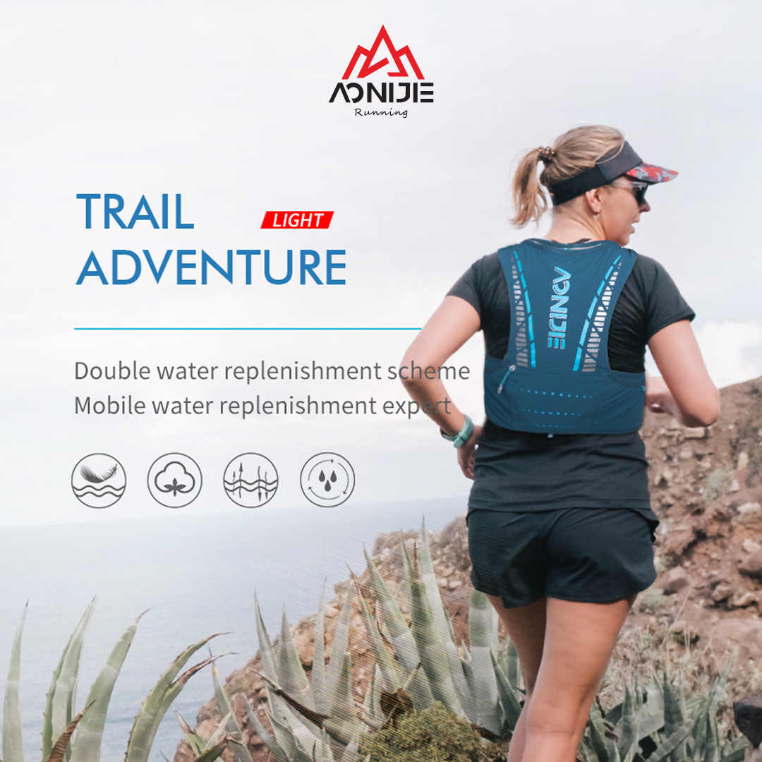 Aonijie Hydration Backpack Vest C933S - 5L Trail Running - BLUE