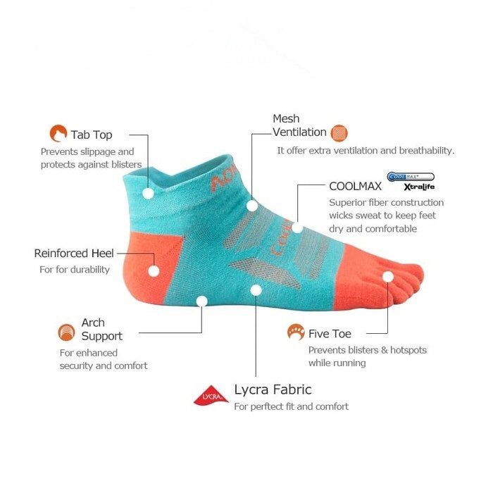 AONIJIE E4801 Running Toe Socks 3 PAIR - Kaos Jari Kaki Lari Sepeda