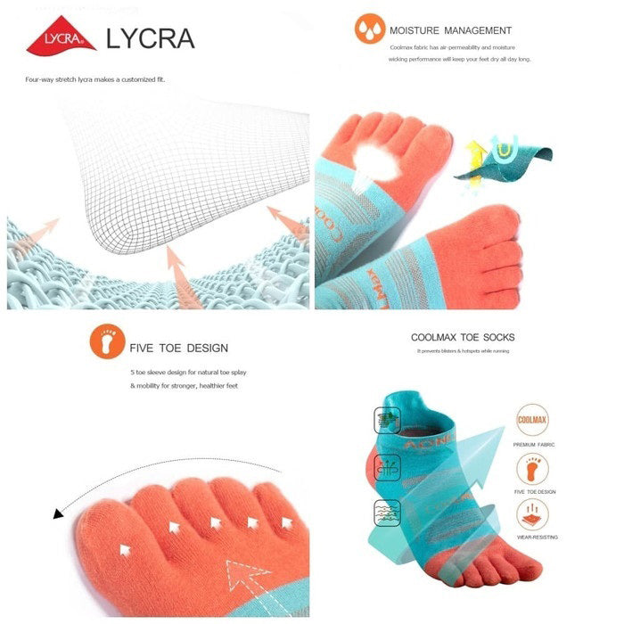 AONIJIE E4801 Running Toe Socks 3 PAIR - Kaos Jari Kaki Lari Sepeda