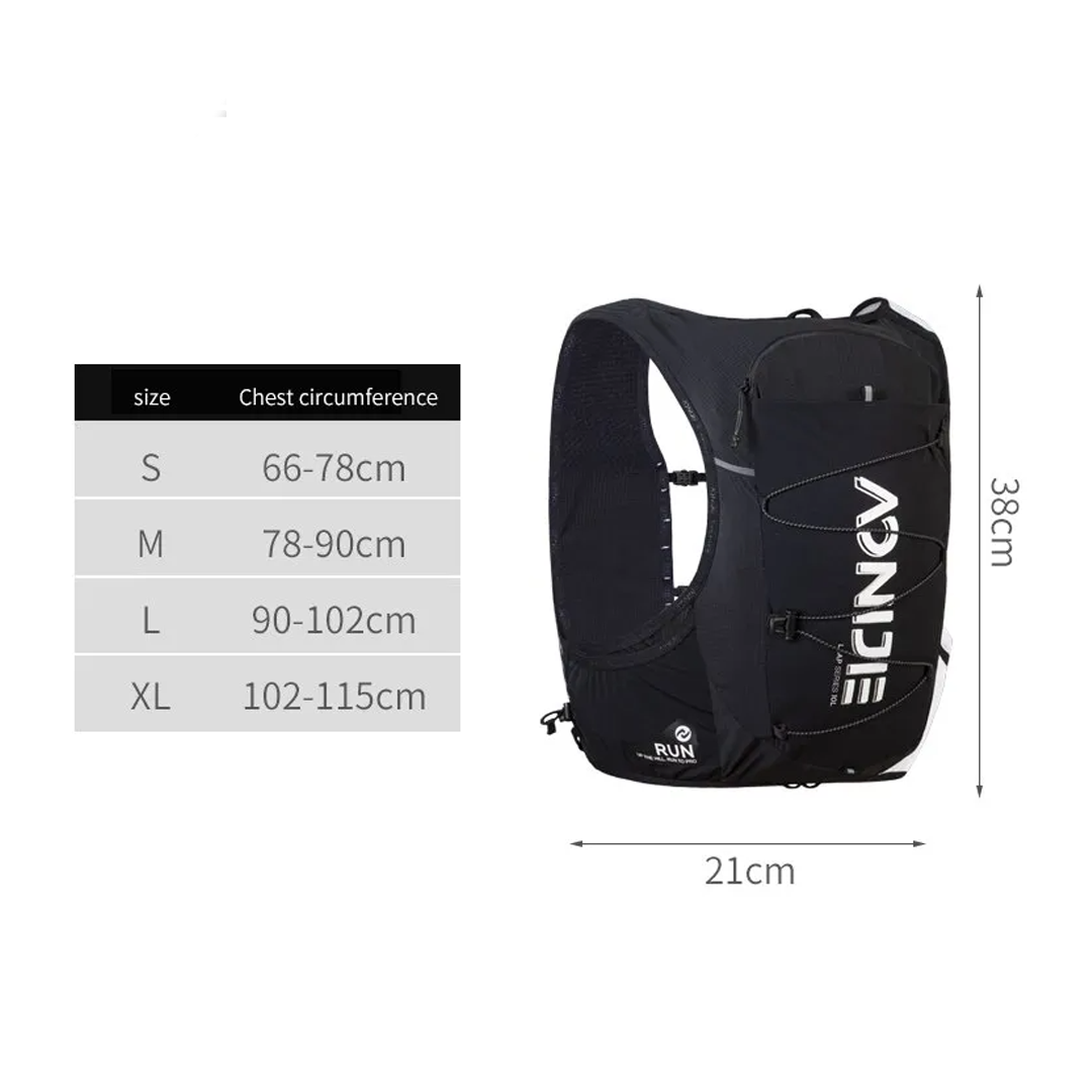 Aonijie C9116 Hydration Backpack Vest - 10L Trail Running - Black