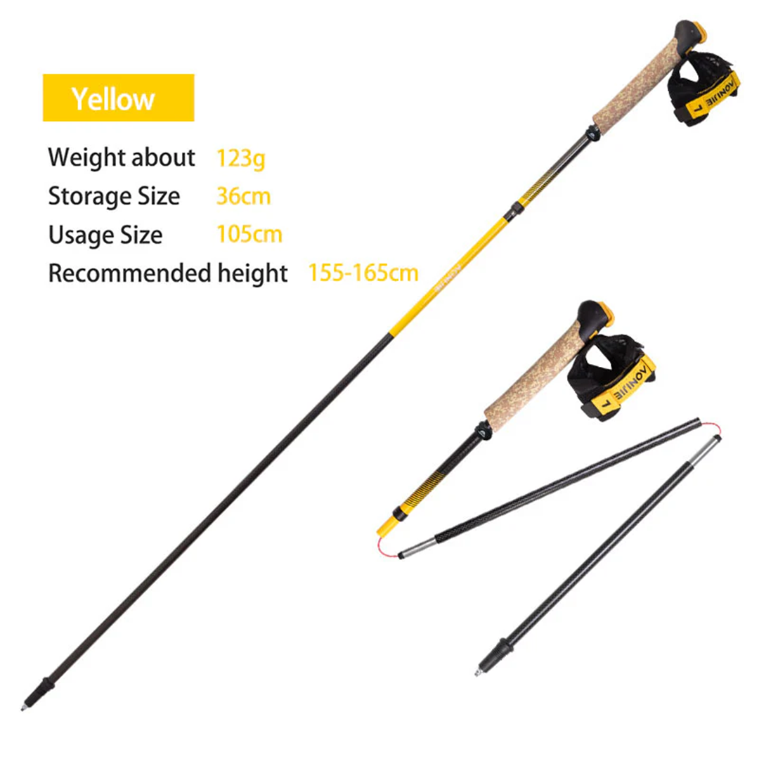 Aonijie Foldable Carbon Fiber Trekking Pole E4218 - Stick Trail Hiking
