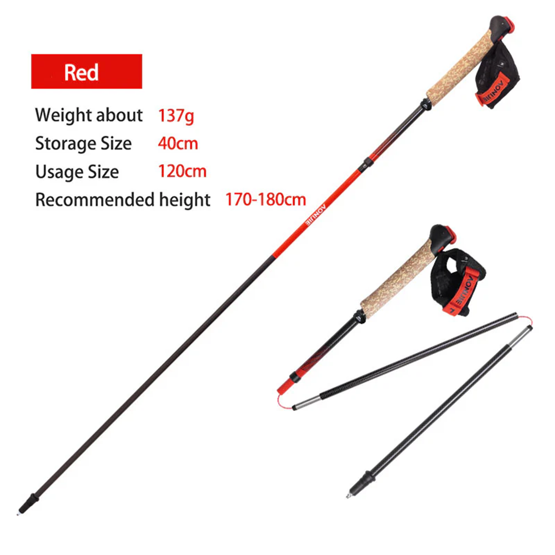 Aonijie Foldable Carbon Fiber Trekking Pole E4218 - Stick Trail Hiking
