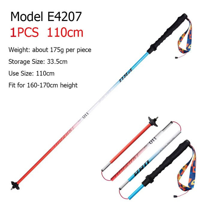 Aonijie Foldable Trekking Pole E4207 - Trail Running Hiking Outdoor - Blue Red