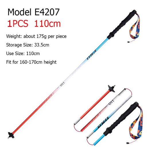 Aonijie Foldable Trekking Pole E4207 - Trail Running Hiking Outdoor - Blue Red