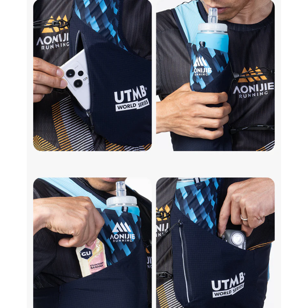 Aonijie UTMB Hydration Backpack Vest 4L - Trail Running Sports - BLUE