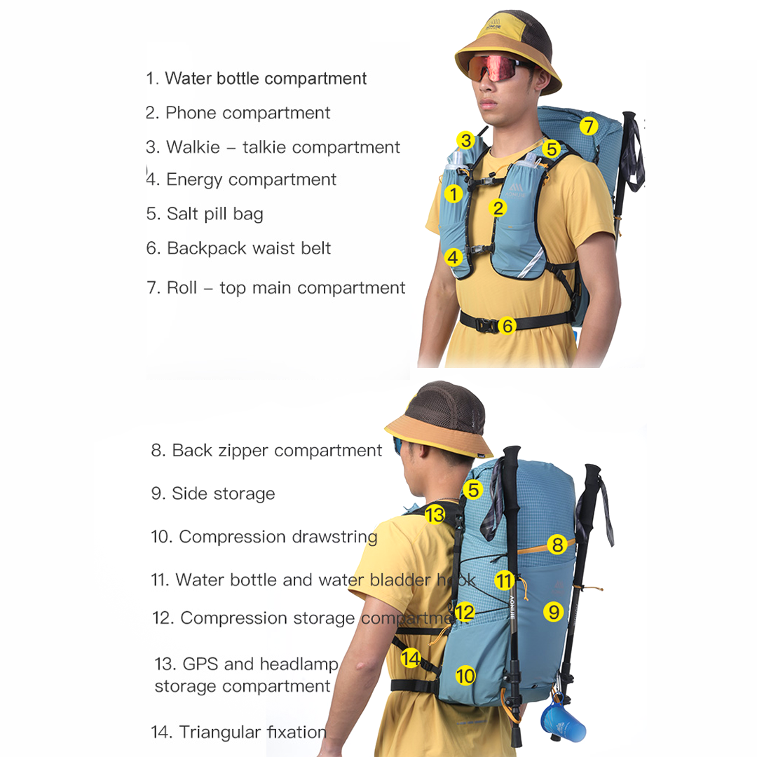 AONIJIE FH2530 Outdoor Hiking Backpack 30L - Tas Punggung Outdoor Hiking