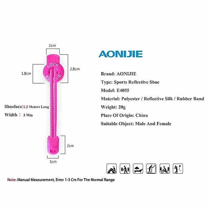 AONIJIE E4055 Sport Reflective Shoelace - Tali Sepatu
