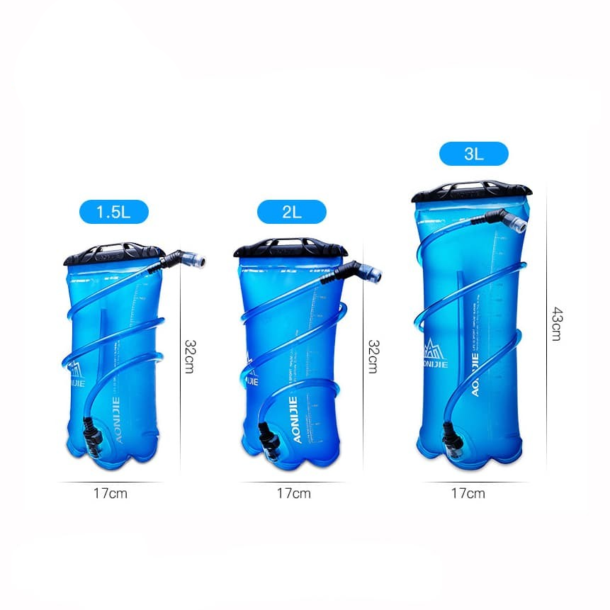 AONIJIE Water Bladder Bag SD16 - 1.5L 2L 3L - Running Hiking Sports Water Bag BPA Free Soft Reusable Hydration Water Bladder Foldable Water Bottle