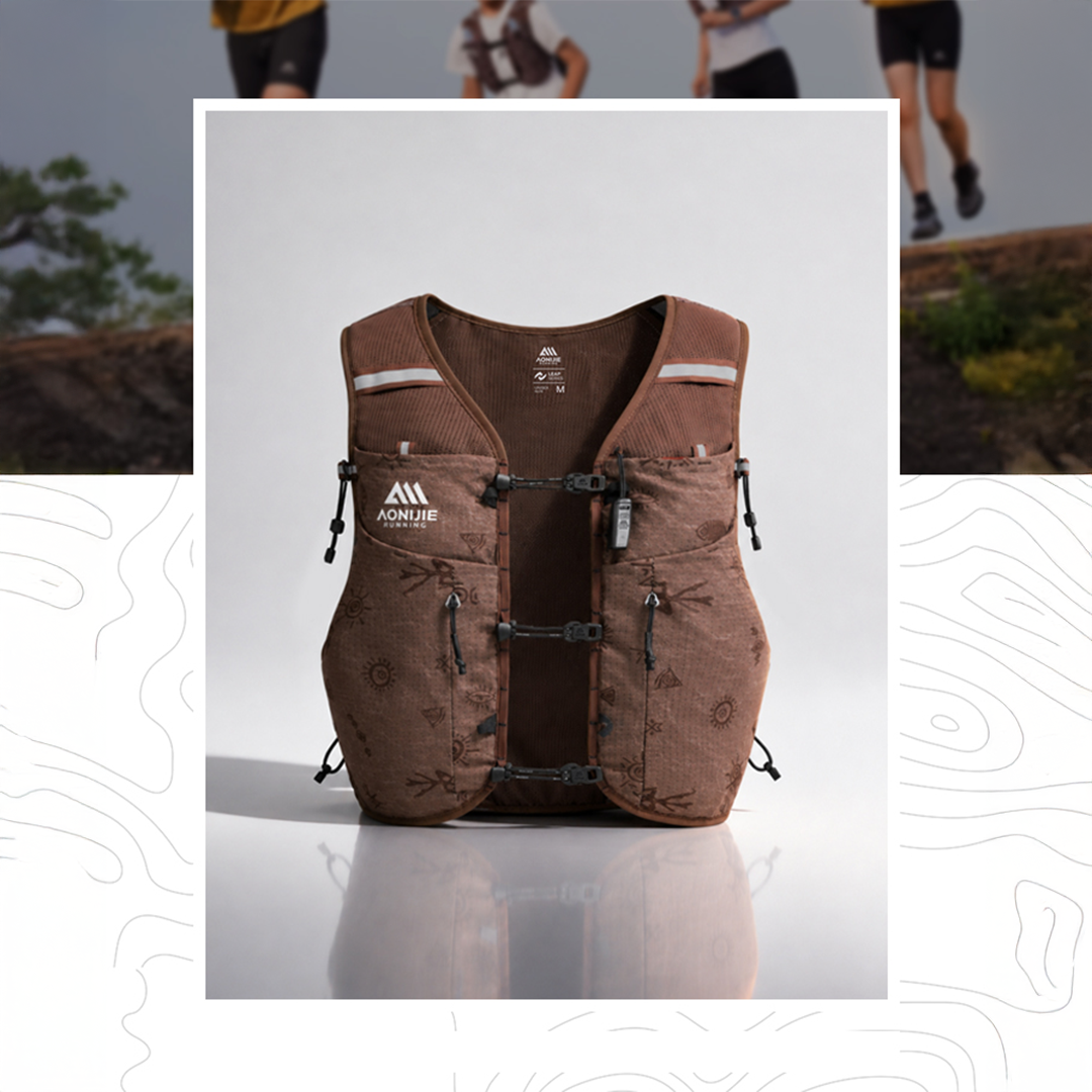 Aonijie C9119 Hydration Backpack Vest - 10 Liter Trail Running Sports - COFFEE WEAVE