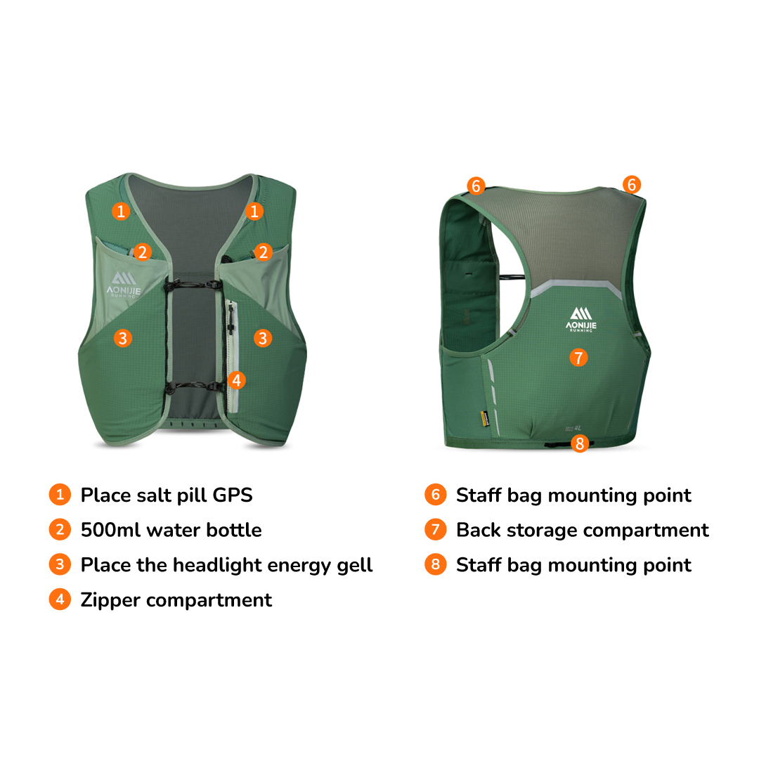 Aonijie Hydration Backpack MB-4 - 4L Trail Marathon Running