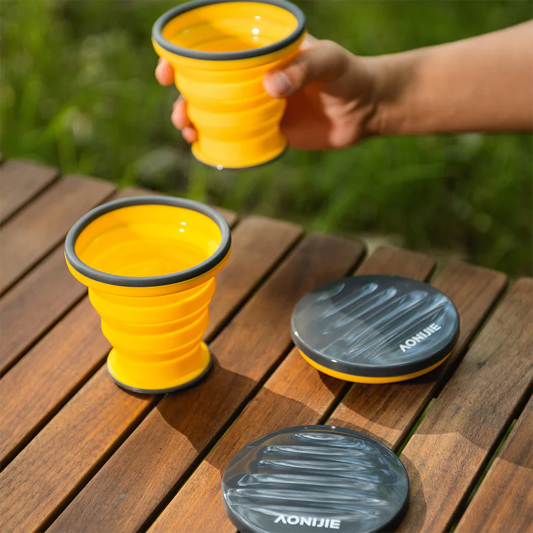 AONIJIE SD74 Outdoor Collapsible Silicone Cup 300ml - Gelas Lari Marathon - Yellow