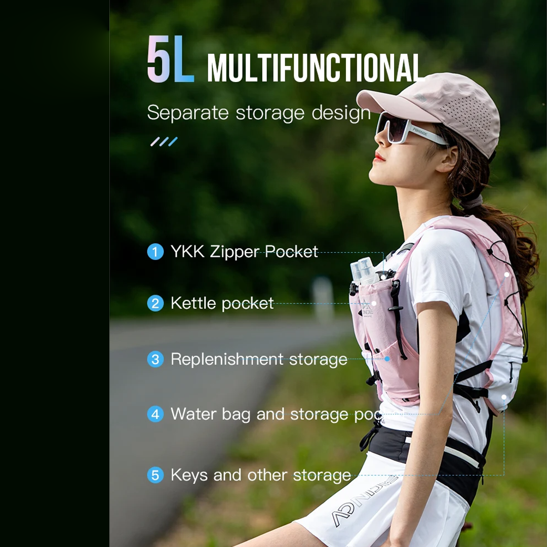 AONIJIE C9113 Hydration Backpack Vest - 5L Trail Running Sports