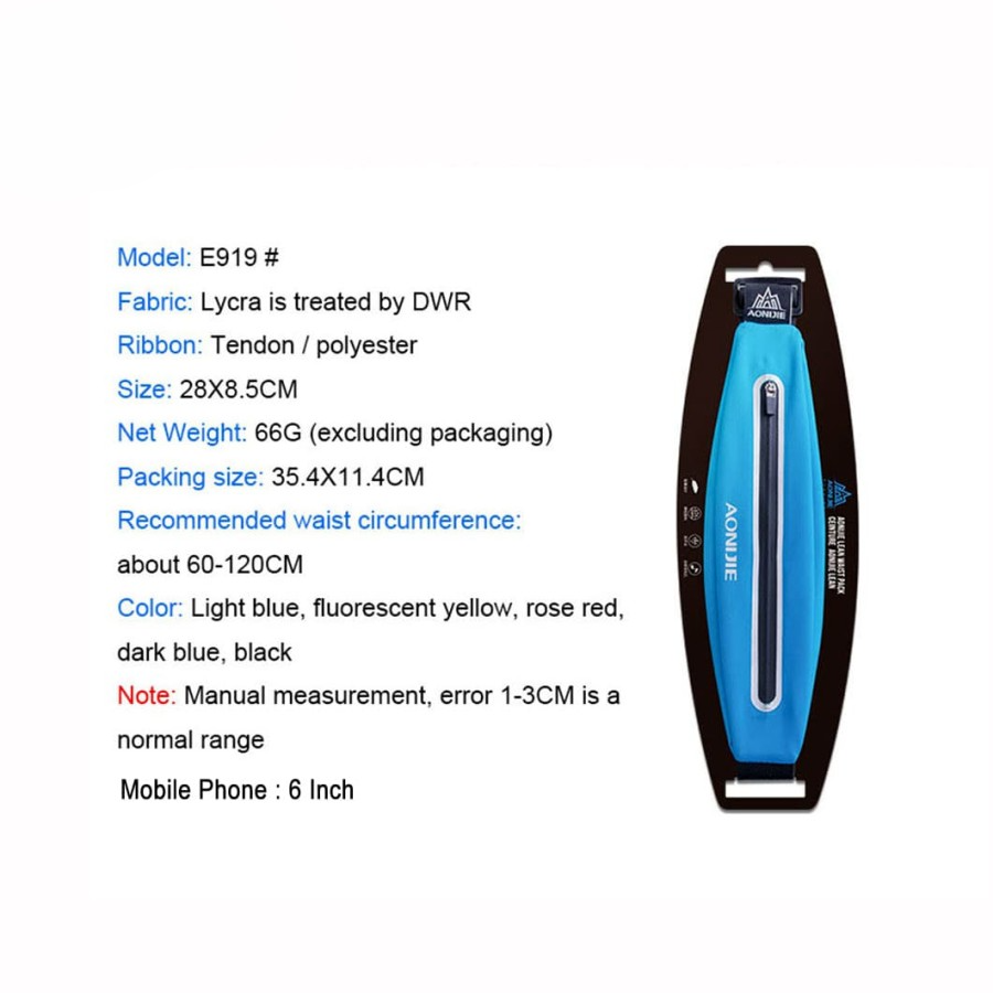 AONIJIE Waist Bag E919 - Tas Pinggang - Lari | Sepeda | Gym