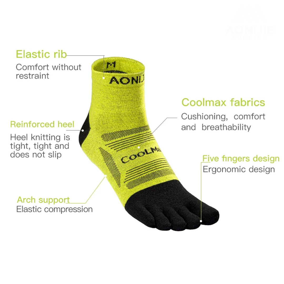 Aonijie E4840 Running Toe Socks 3 PAIR - Kaos Jari kaki lari Sepeda