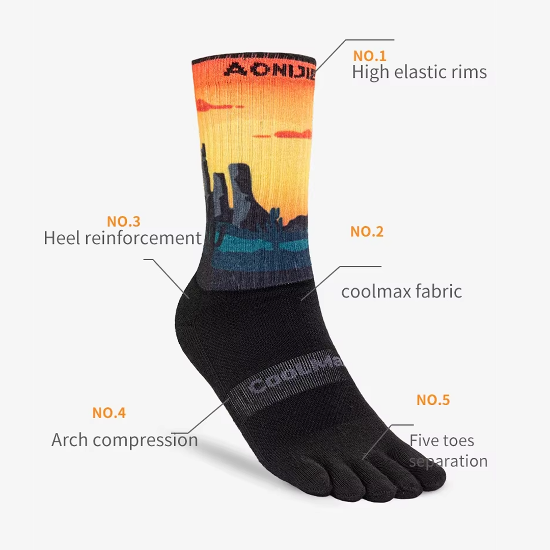 Aonijie E4843 Running Toe Socks - Kaos kaki Jari Lari Sepeda Olahraga