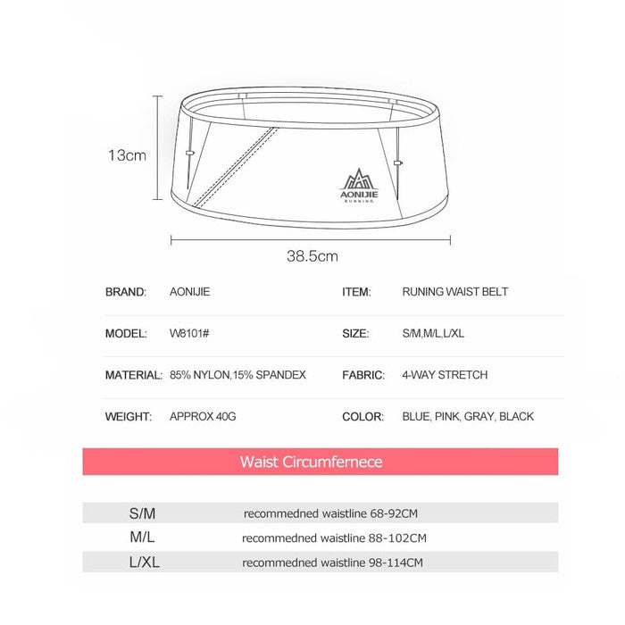 AONIJIE Waist Bag W8101 - Tas Pinggang - Running - Cycling