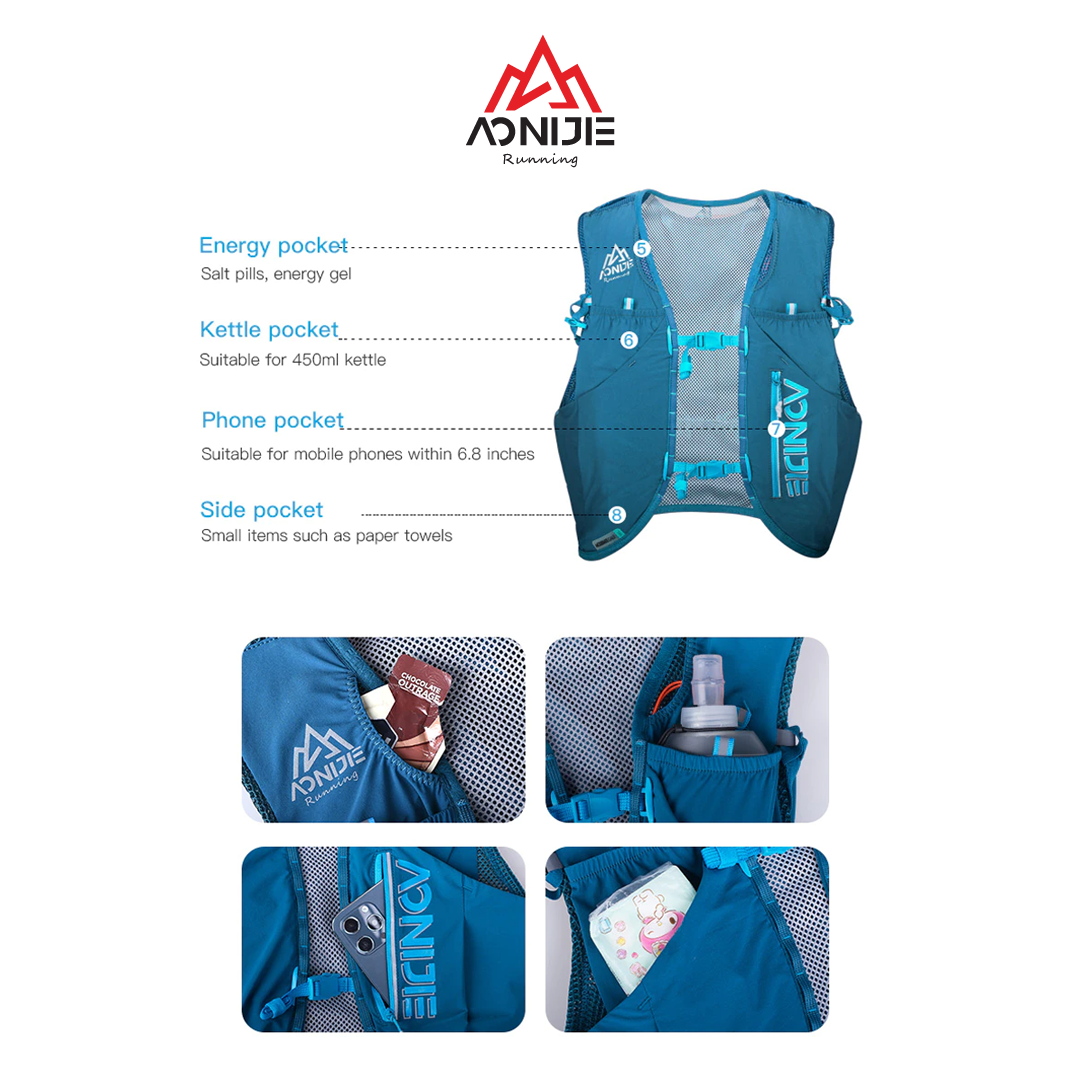 Aonijie Hydration Backpack Vest C962S - 12L Trail Running - PURPLE