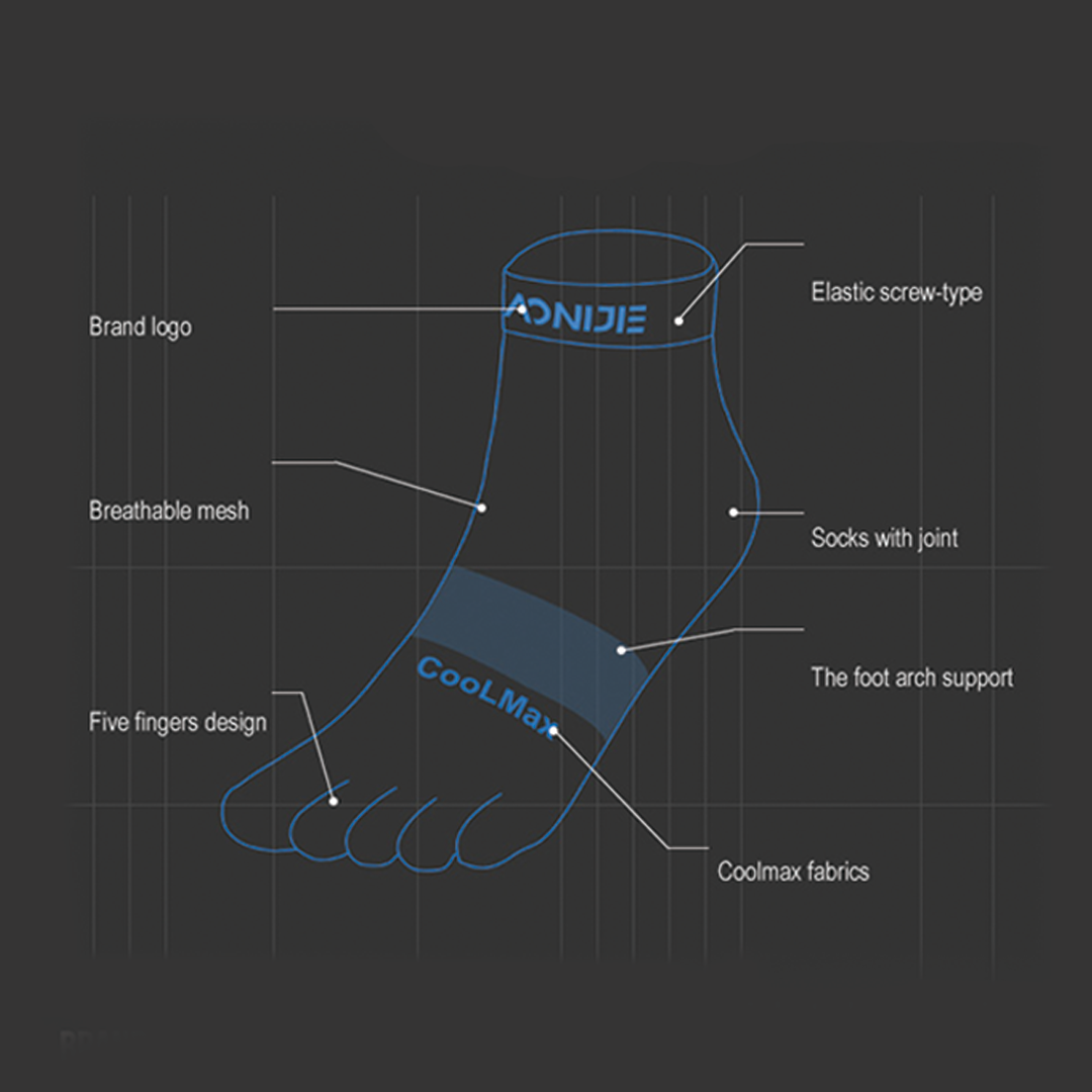 AONIJIE E4109S Running Toe Socks - Kaos Kaki Jari - Lari | Sepeda