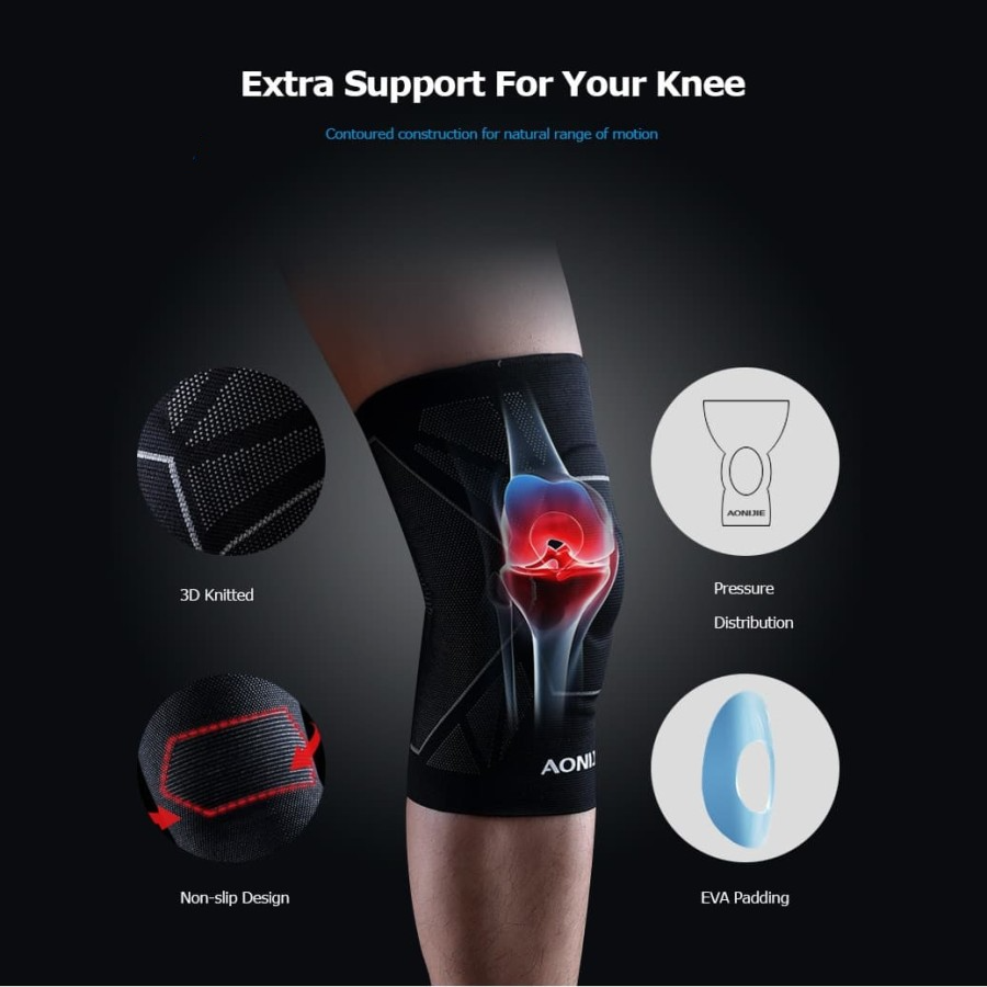 AONIJIE E4108 Knee Compression Pad Brace - Pelindung Lutut Deker
