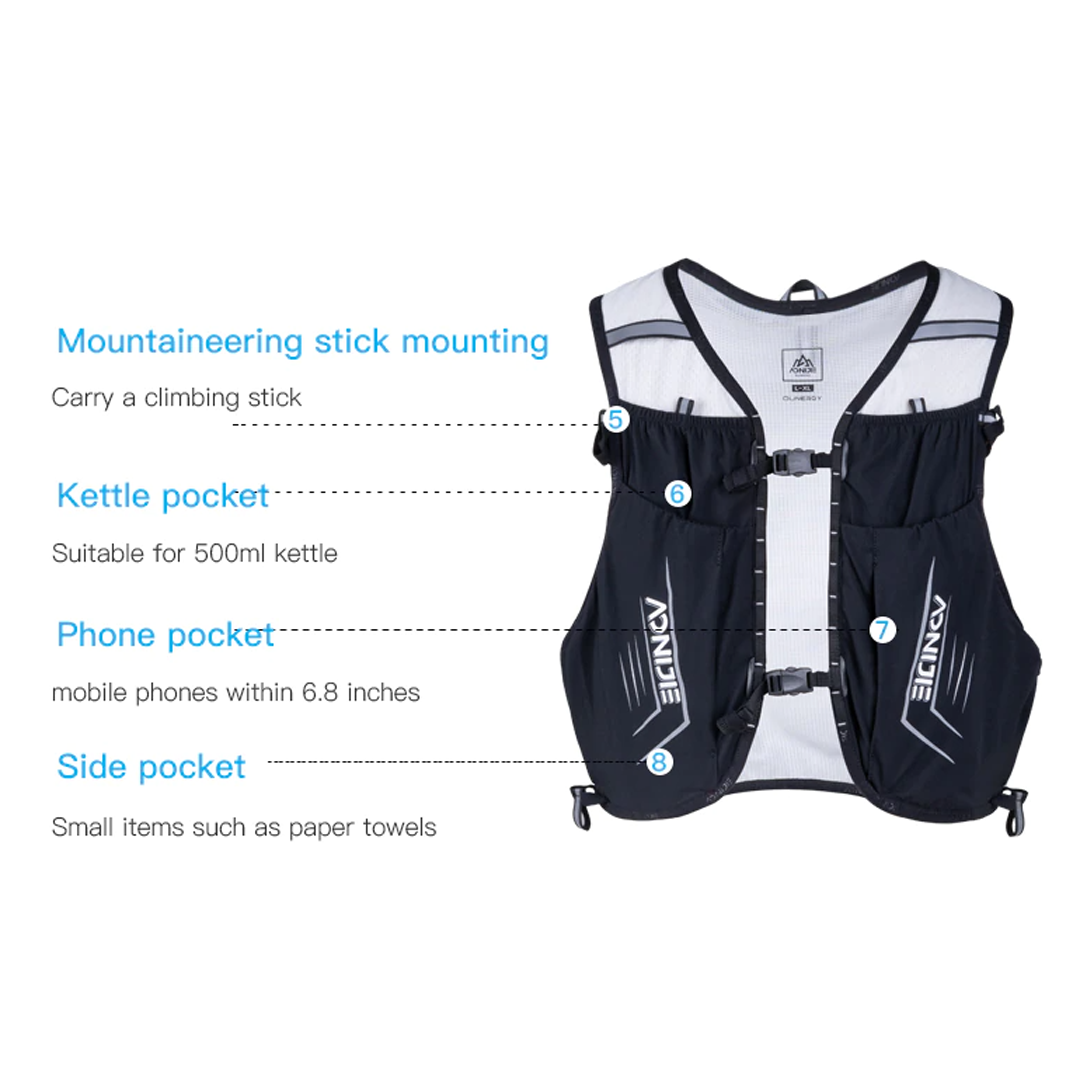 AONIJIE Hydration Backpack Vest C9108S - 10L Trail Running