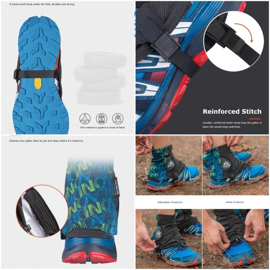 AONIJIE Gaiter E941 - Pelindung Kaki Sepatu - Trail Running