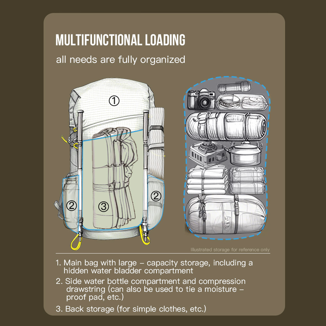 AONIJIE FH2530 Outdoor Hiking Backpack 30L - Tas Punggung Outdoor Hiking