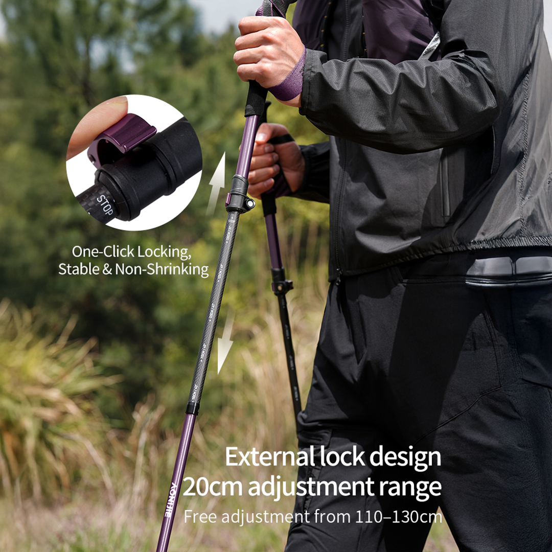 Aonijie Foldable Carbon Fiber Trekking Pole E4225 - Stick Trail Hiking Outdoor Camping