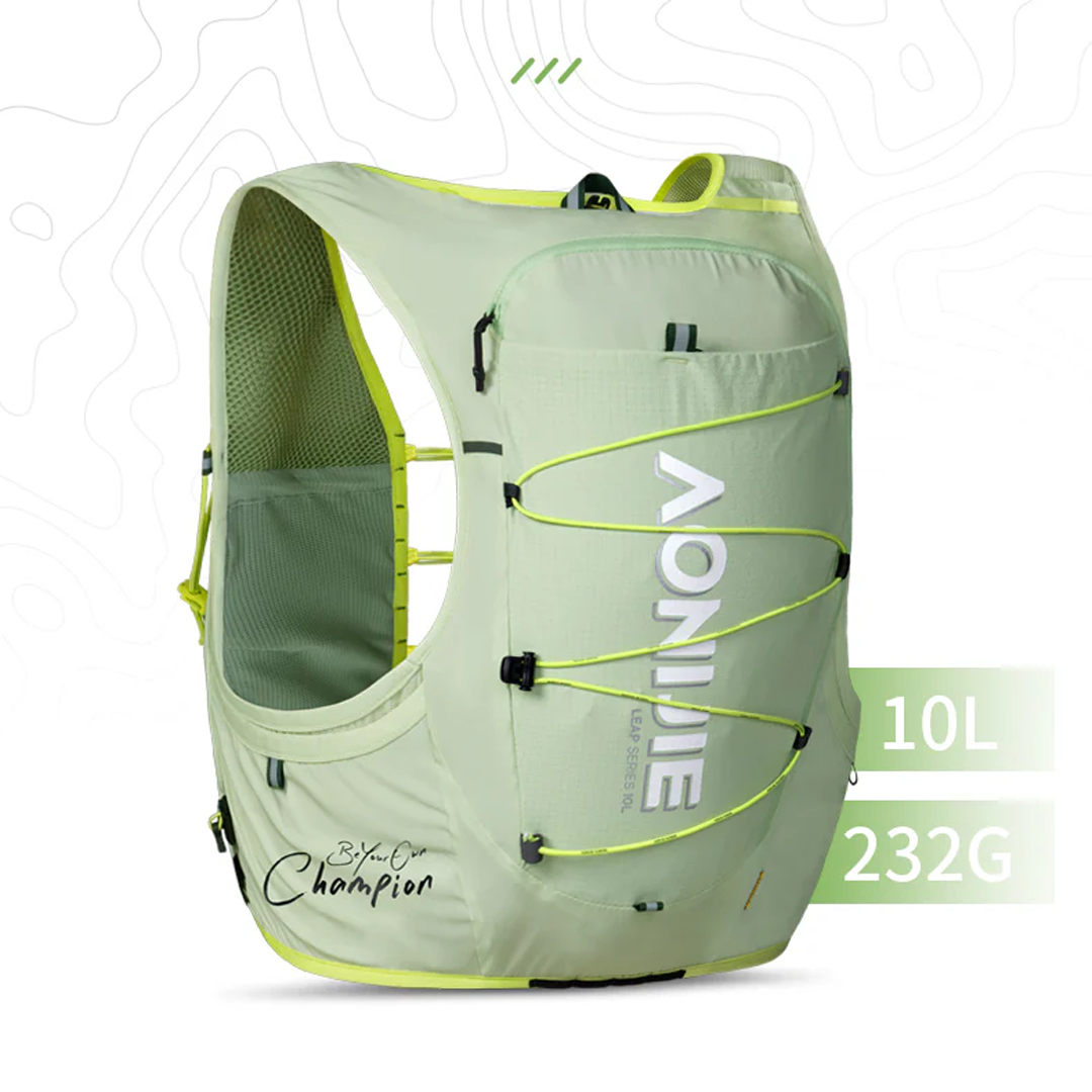 Aonijie C9116 Light Green Hydration Backpack Vest - 10 Liter Trail Running Sports