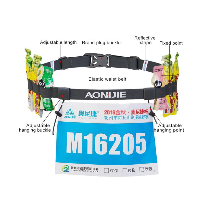 AONIJIE E4076 - BIB Race Number Belt