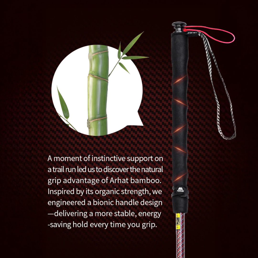Aonijie Foldable Carbon Fiber Trekking Pole E4219 - Stick Trail Hiking Outdoor Camping