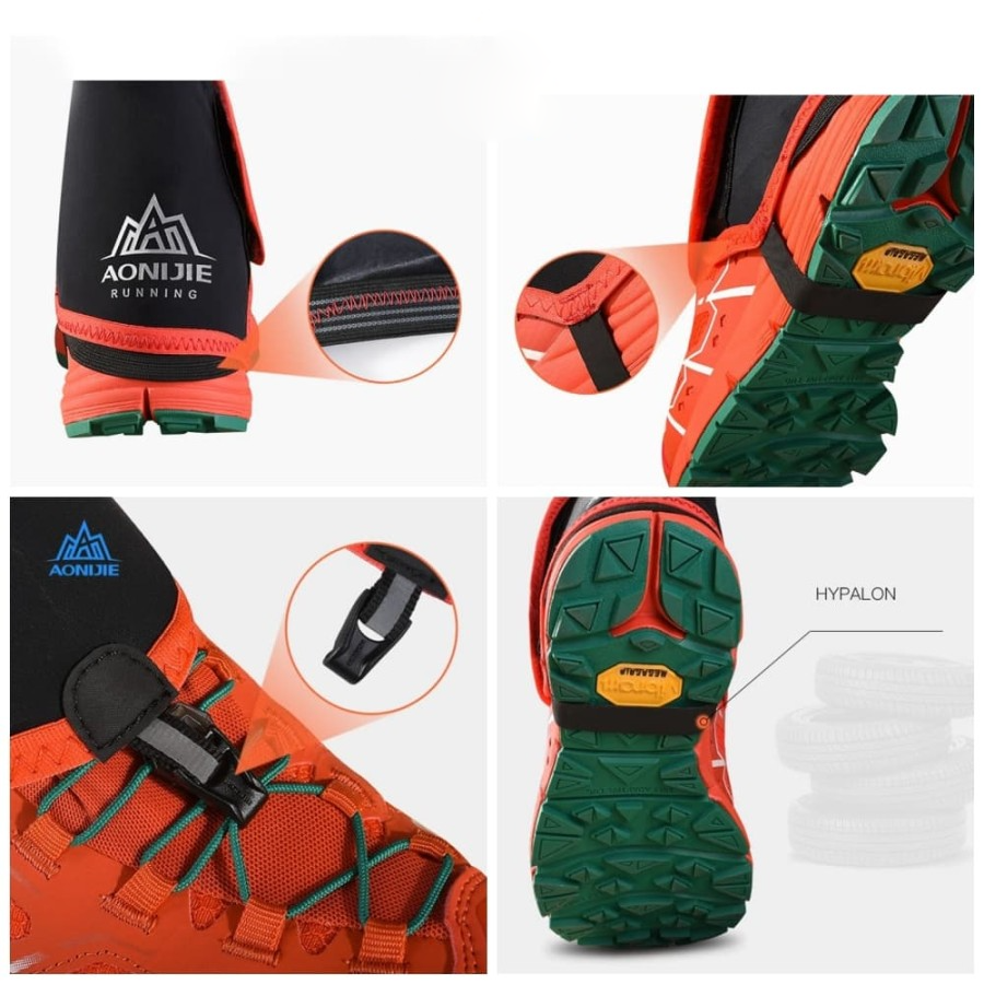 AONIJIE GAITER E940 - Trail Running Shoe Gaiters Protective Wrap Shoe Covers Outdoor sports Prevent Sand Stone