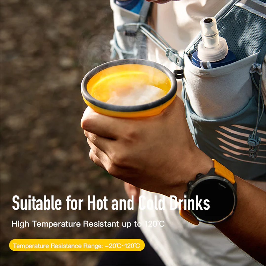 AONIJIE SD74 Outdoor Collapsible Silicone Cup 300ml - Gelas Lari Marathon - Yellow