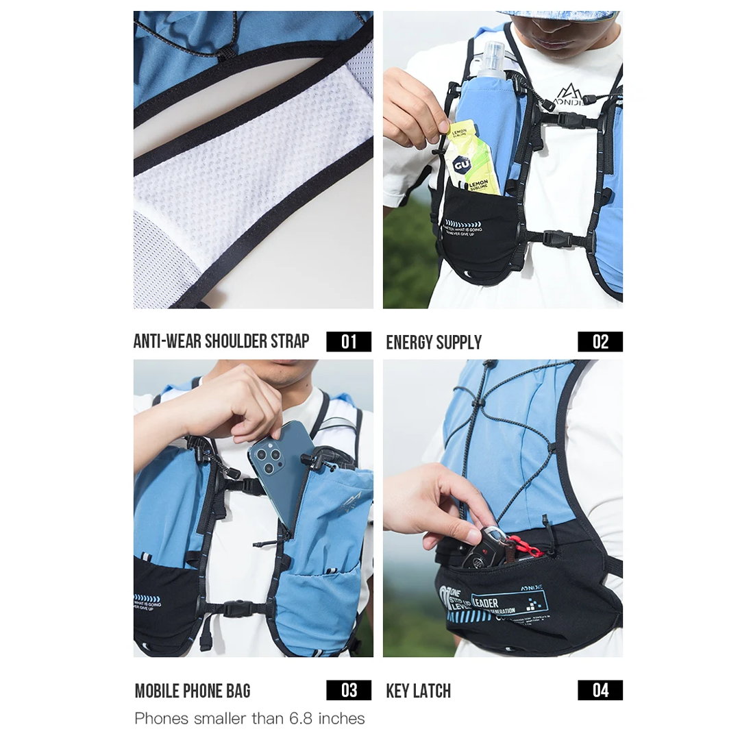 AONIJIE C9113 Hydration Backpack Vest - 5L Trail Running Sports