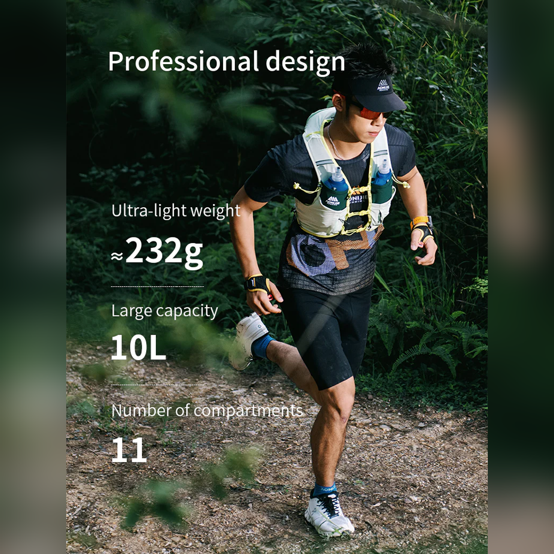 Aonijie C9116 Light Green Hydration Backpack Vest - 10 Liter Trail Running Sports