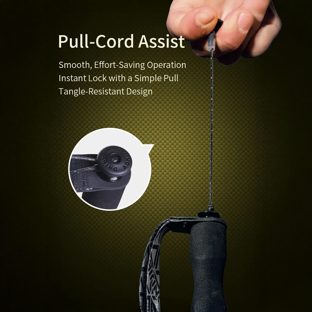 Aonijie Foldable Carbon Fiber Trekking Pole E4220 - Stick Trail Hiking Outdoor Camping - GREEN