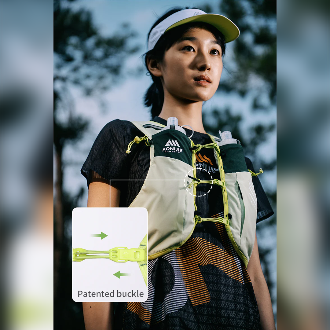 Aonijie C9116 Light Green Hydration Backpack Vest - 10 Liter Trail Running Sports