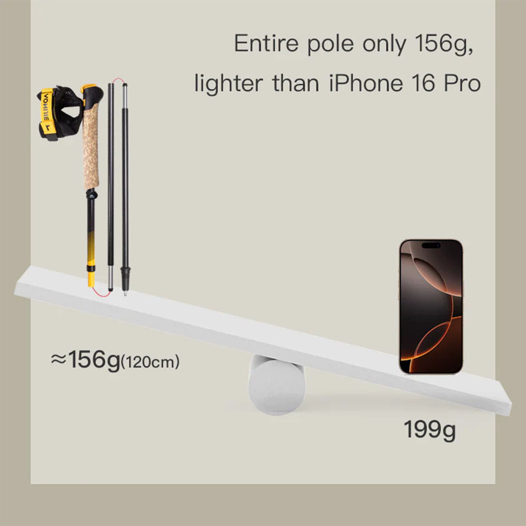 Aonijie Foldable Carbon Fiber Trekking Pole E4218 - Stick Trail Hiking